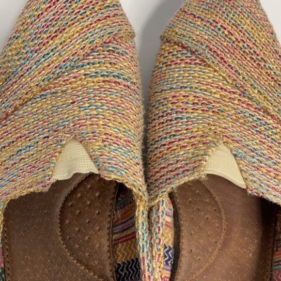 Toms iridescent burlap espadrille slip on shoes size 7.5 - Picture 8 of 8